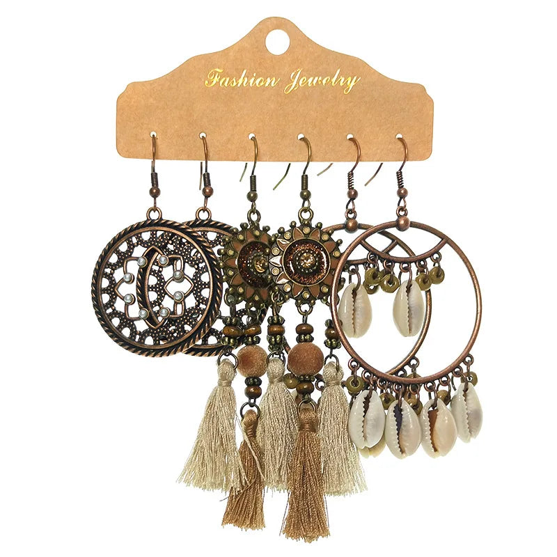 Vintage Ethnic Dangle Hanging Drop Earrings
