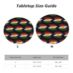 Kurdistan Flag Waterproof Round Tablecloth