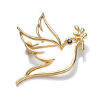 Simple Hollow Olive Branch Peace Dove