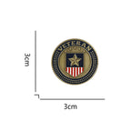 US Army Soldier Veteran Shield Circle Metal Badge