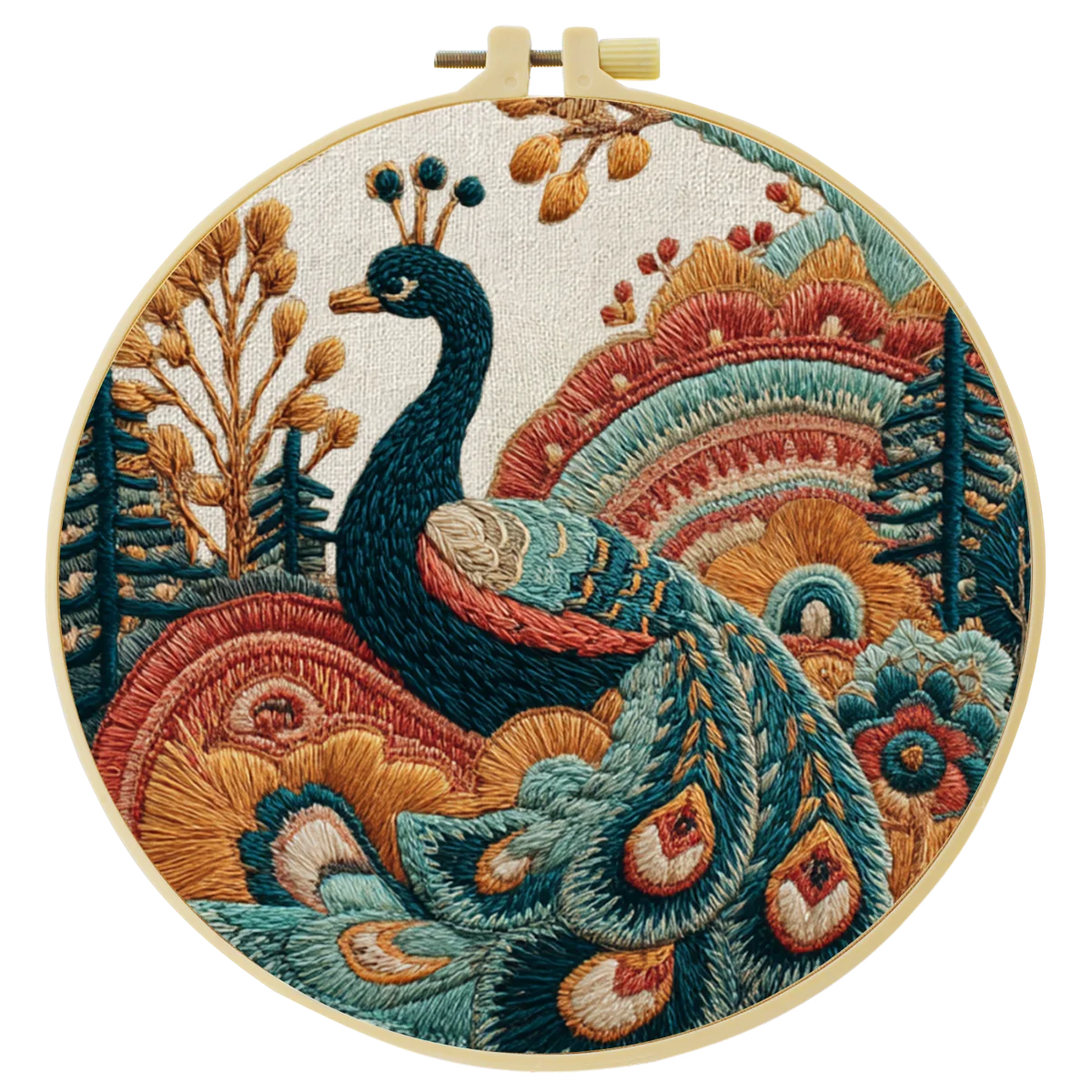 Peacock Embroidery Starter Kit