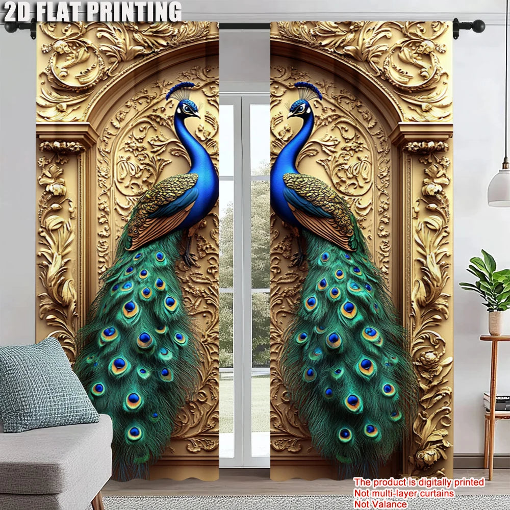 Peacock Gothic Curtains