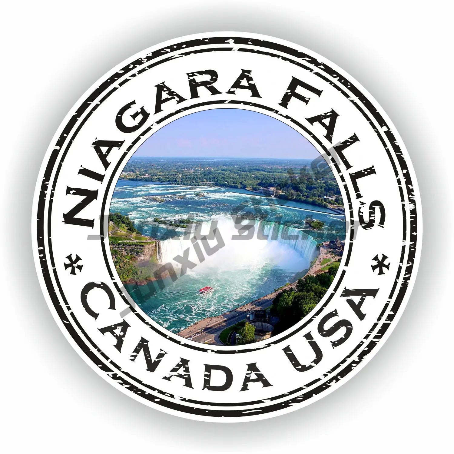 Canada Coat of Arms Emblem Sticker Niagara Falls Canada USA Ottawa Seal Sticker Round Flag Map for Car Laptop Fridge Accessories