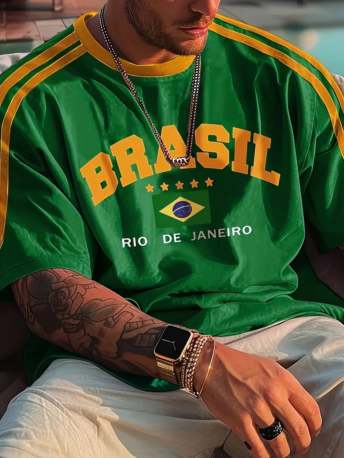 Brazil Lightweight Pattern Scarf Shawl