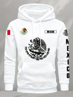 Hoodie Sweatshirt Mexican Flag Eagle – Warm Casual Top