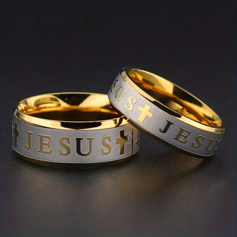 Jesus Cross Ring for Men