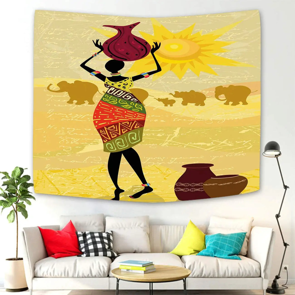 African Tapestry Wall Hanging Decor