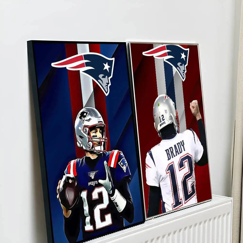 T-Tom Rugby B-Brady Poster Room Bar Cafe Decor Stickers Wall