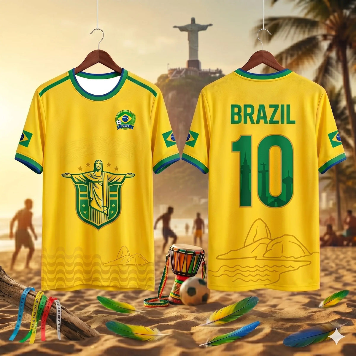 Brazil Football Jersey Breathable Tee