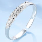 Adjustable Sterling silver elegant Peacock bracelet