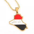 Iraq Map Necklace