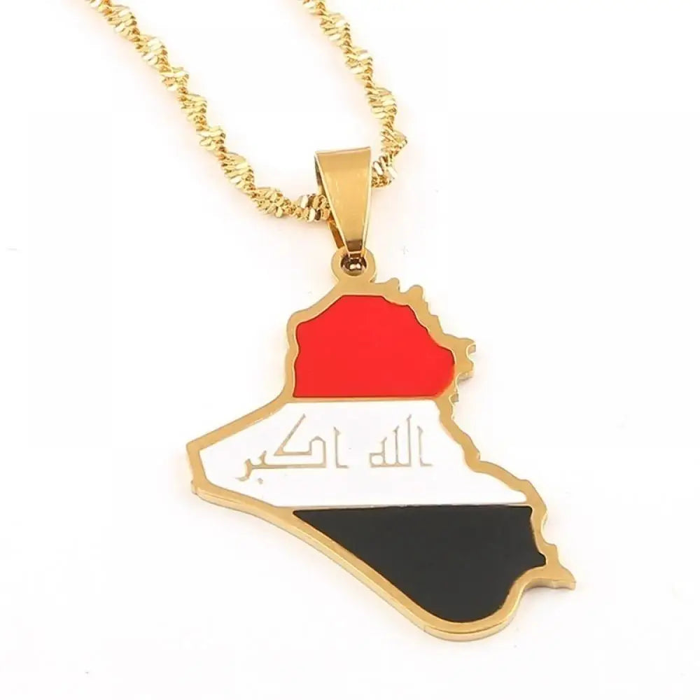 Iraq Map Necklace