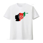 Afghanistan Flag Map Design T Shirt