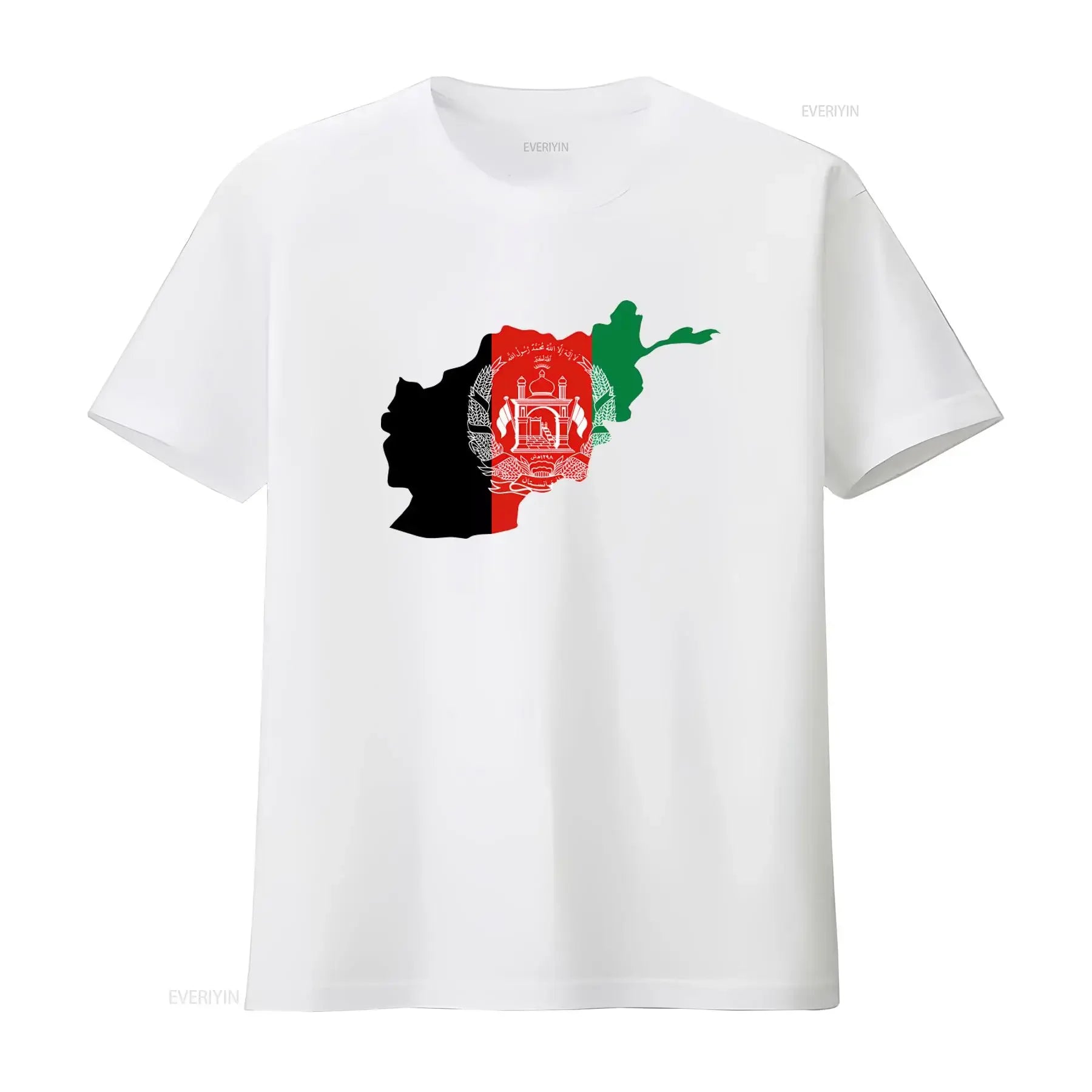 Afghanistan Flag Map Design T Shirt