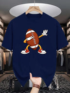 Mens Crew Neck T Shirt Dabbing American Football
