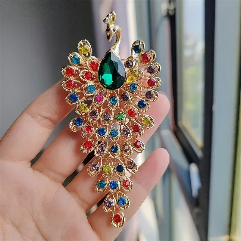 women fashion peacock brooch pins
