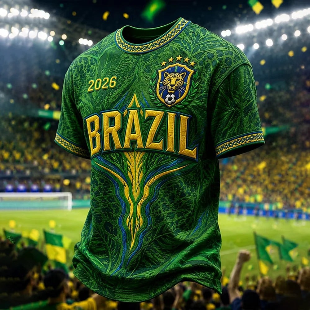 Brazil Flag Retro Soccer Jersey