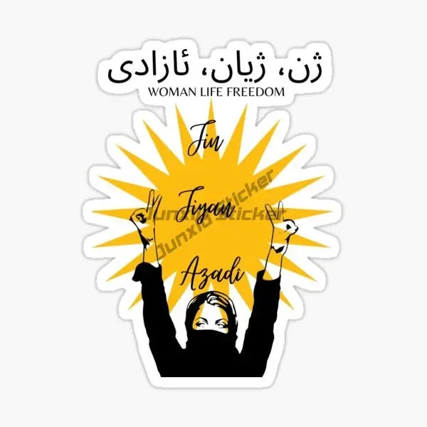 Kurdistan Flag Map Car Stickers