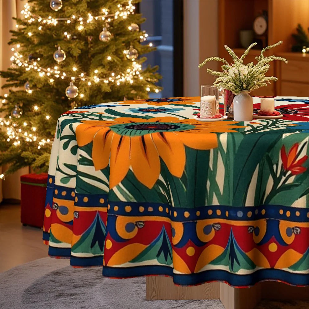 Mexican Round Tablecloth