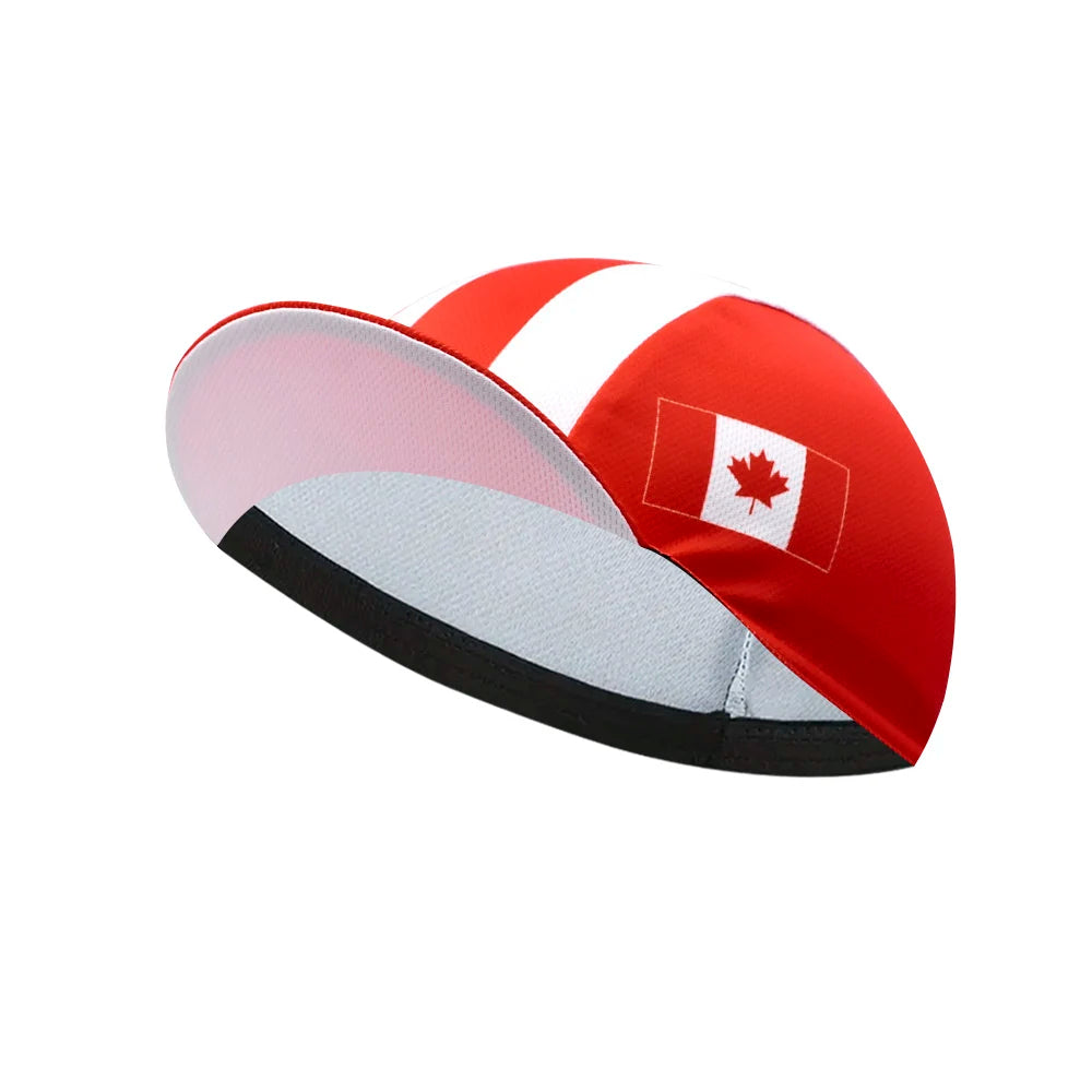 Classic Canada National Flag Pro Team Cycling Cap Riding Outdoor Sports MTB Bicycle Hat