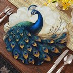 Peacock Feather Dining Table Decoration