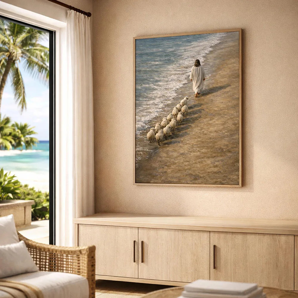 Jesus Leading the Twelve Full Poster Canvas