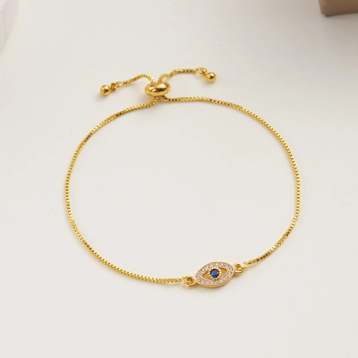 Gold Zircon Evil Eye
