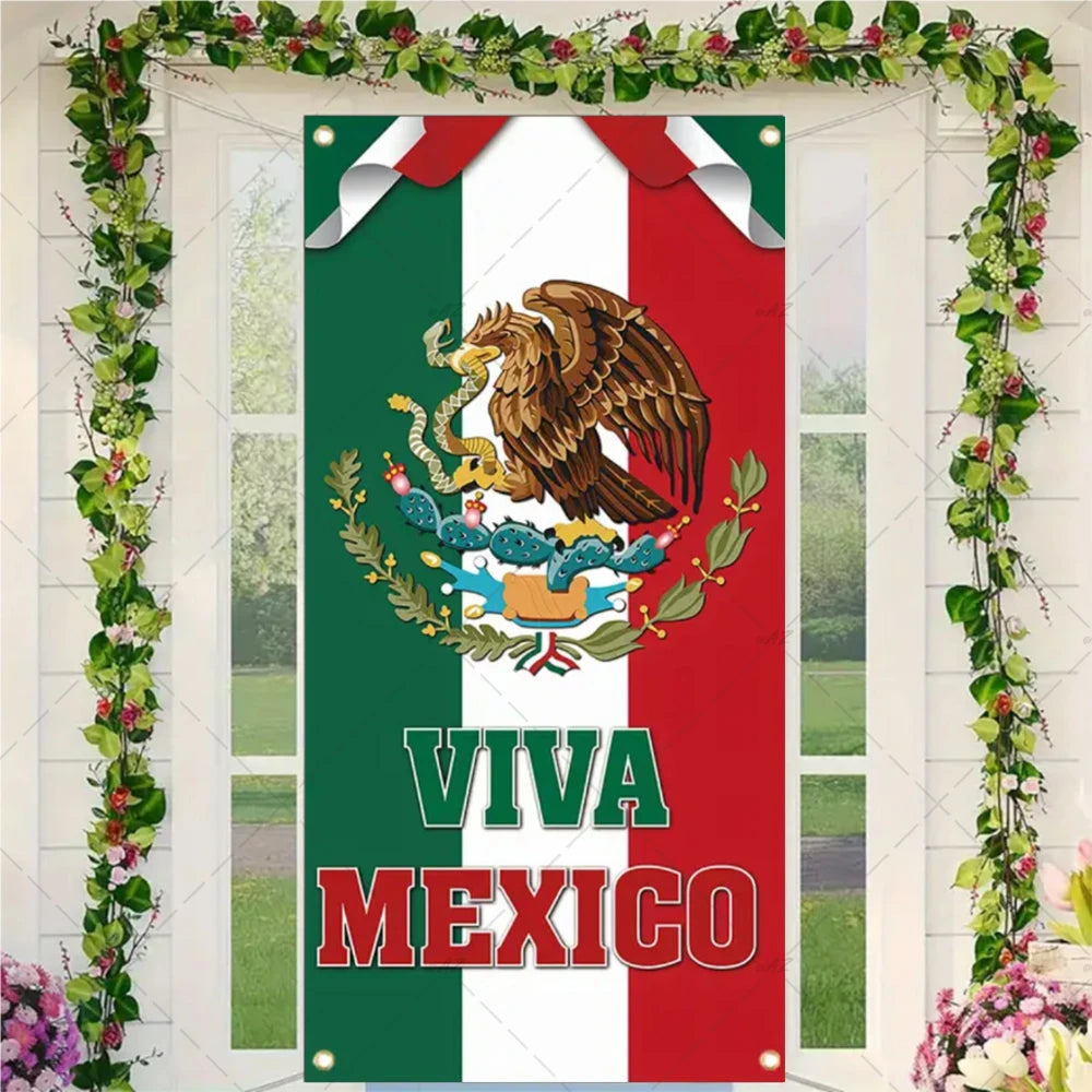 Festival Mexican Lndependence Day Door Banner