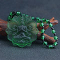 Liuli Crystal Buddha Green Tara Pendant