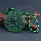 Liuli Crystal Buddha Green Tara Pendant