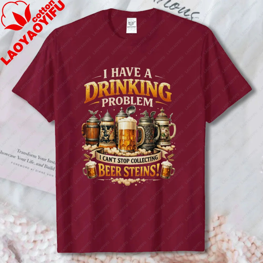 Drinking Problem Beer T-Shirt German Beer Lover Oktoberfest