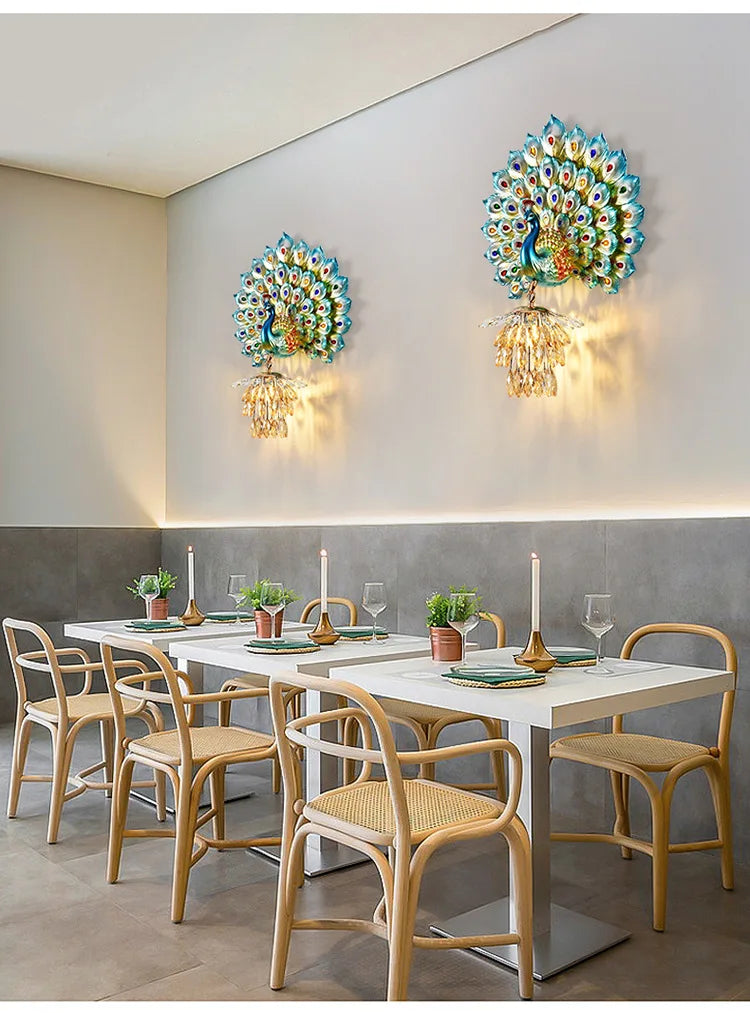 Creative Peacock Wall Lamp