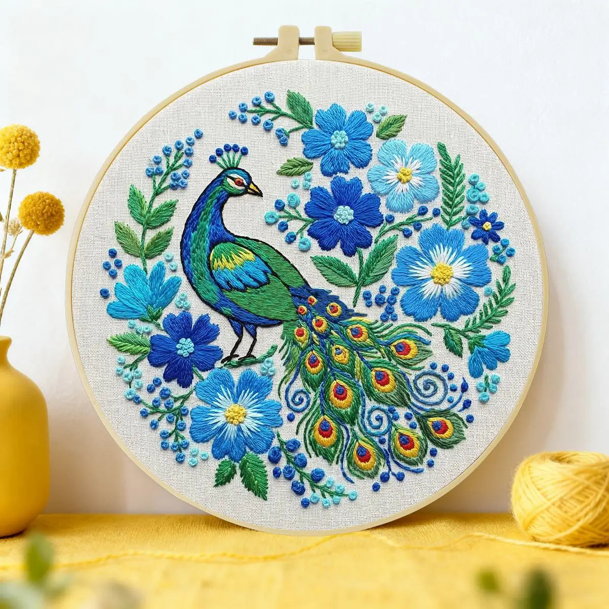 Peacock Embroidery Starter Kit
