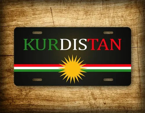 Kurdish Flag License Plate