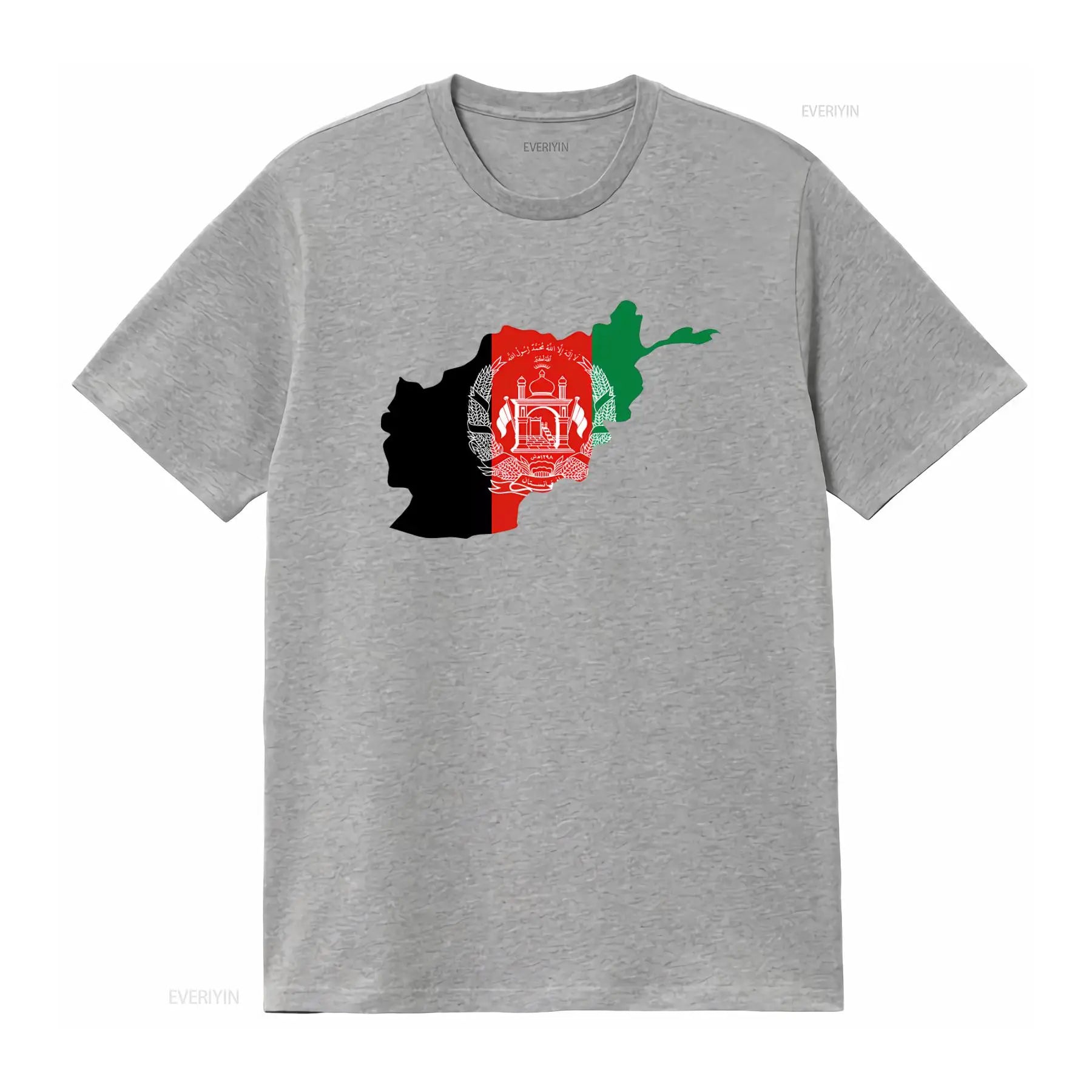 Afghanistan Flag Map Design T Shirt