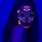 Waterproof Fluorescent Temporary Tattoo Stickers Day of the Dead