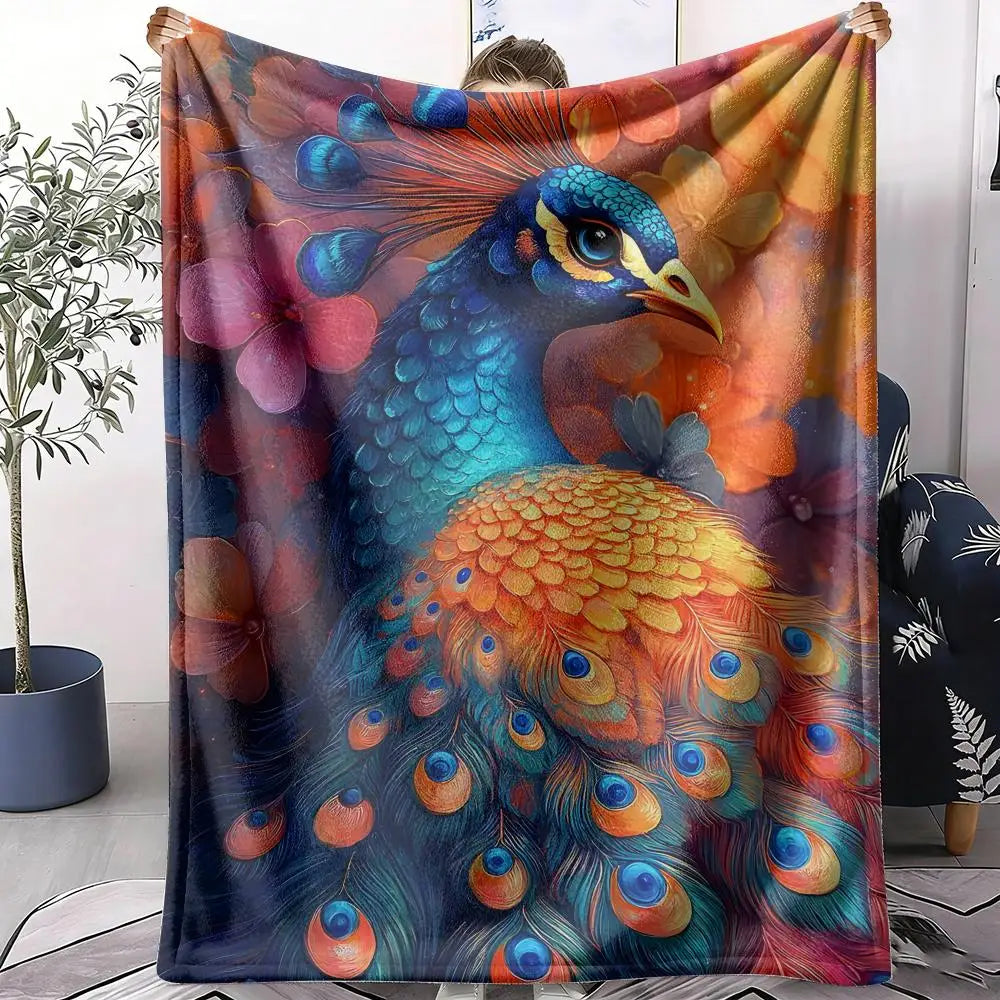 Peacock Throw Blanket