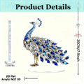 Gorgeous Crystal Peacock Figurine