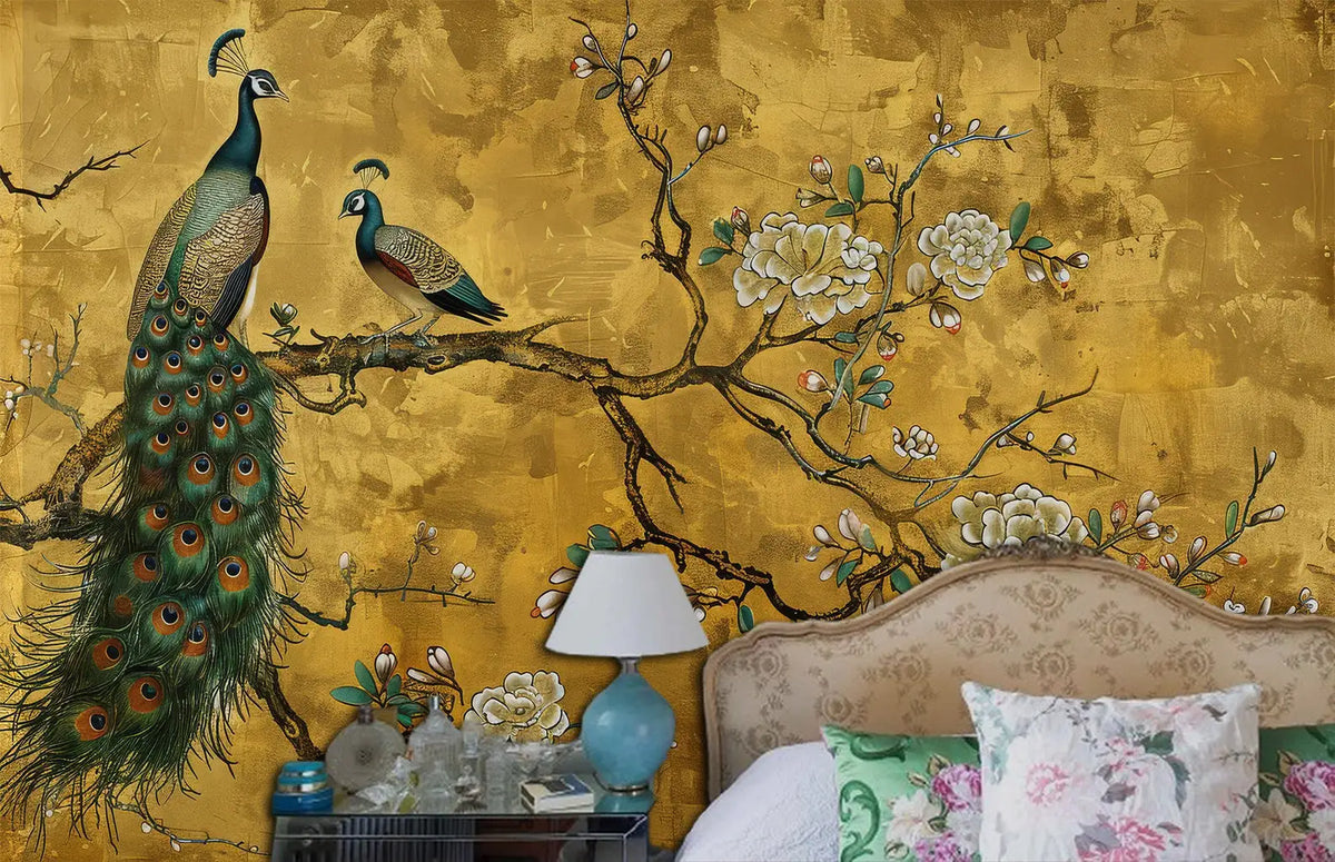 Peacock Mural Wallpaper