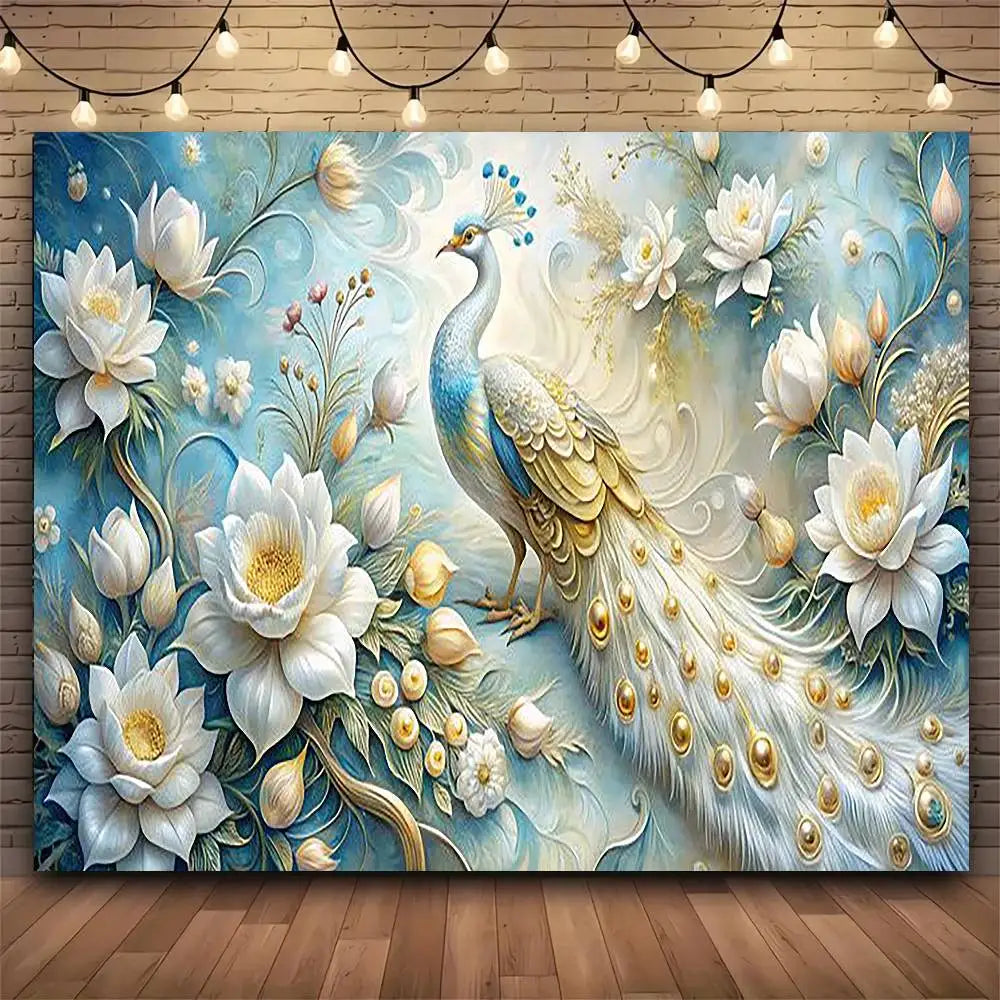 Peacock Floral Tapestry