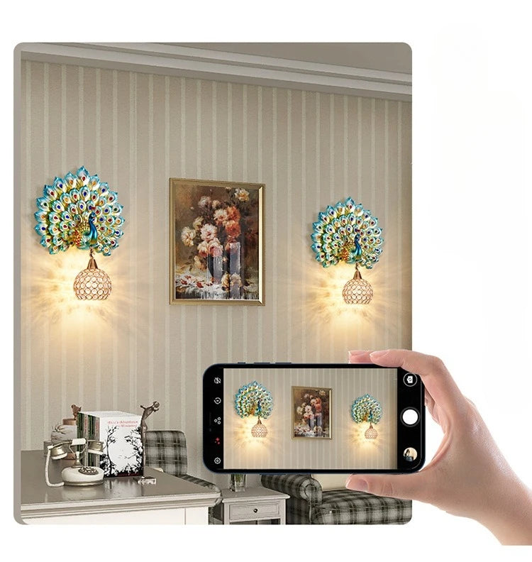 Creative Peacock Wall Lamp