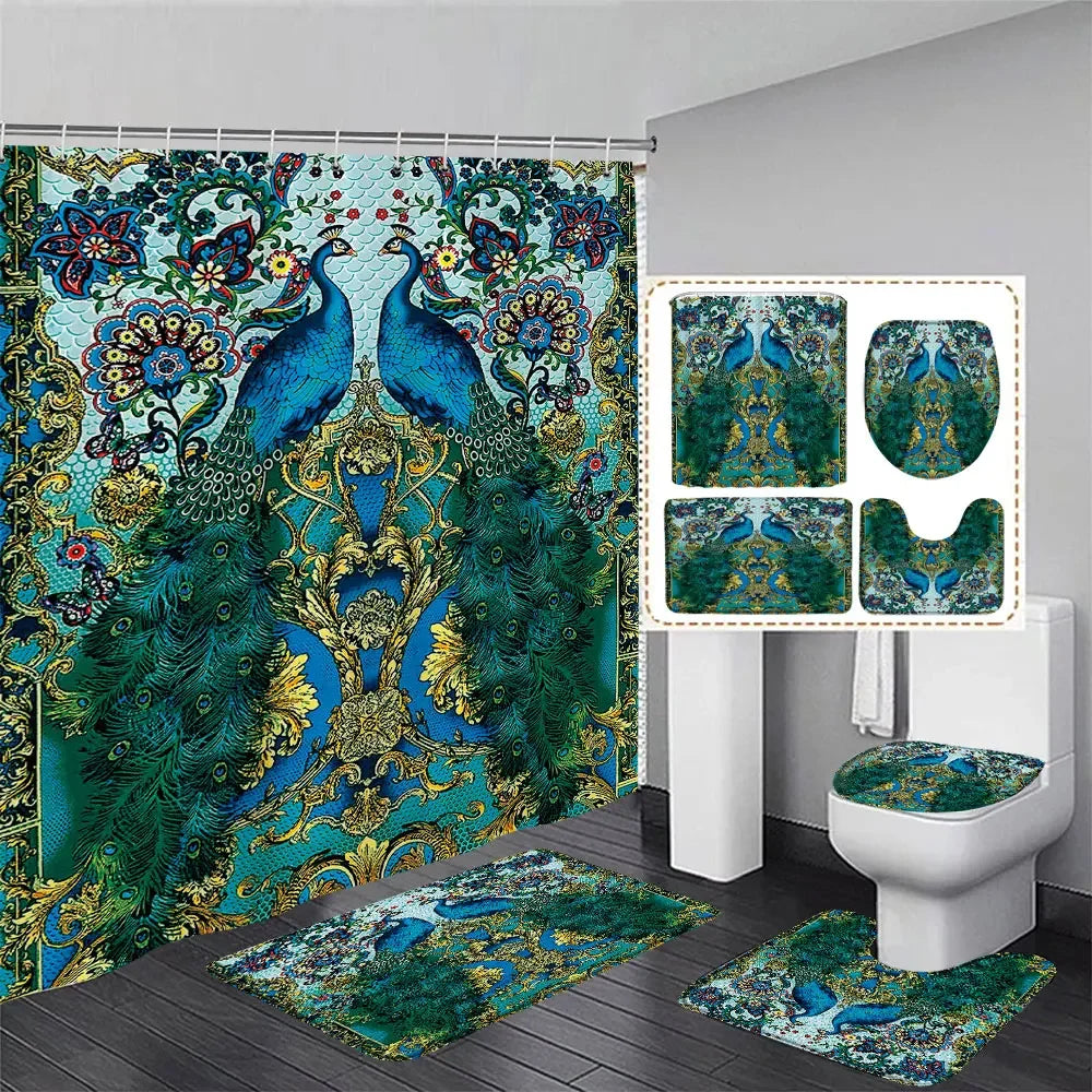 Peacock Bathroom Set