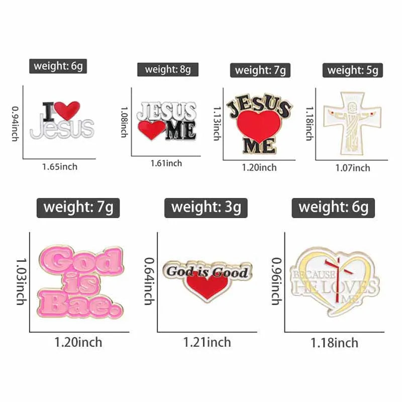 Jesus Love Me Collected Enamel Pins