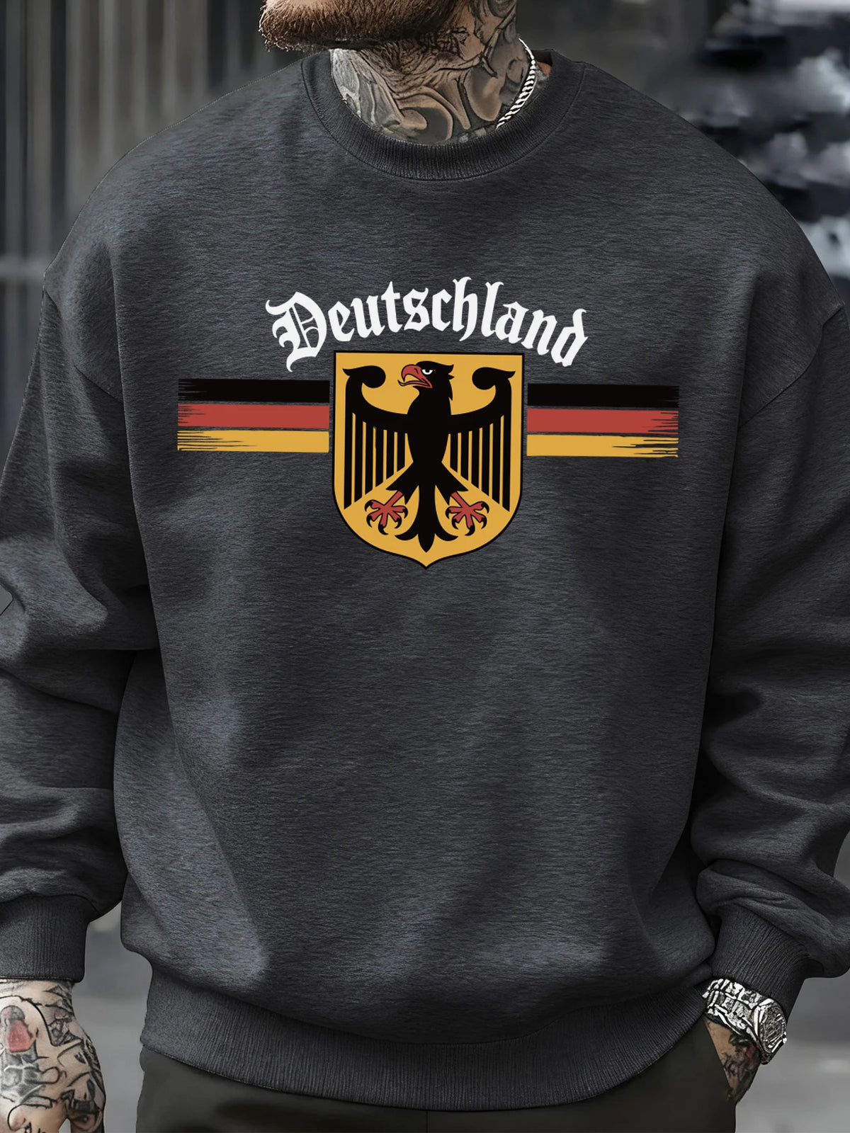 Deutschland National Emblem Printed Sweatshirt