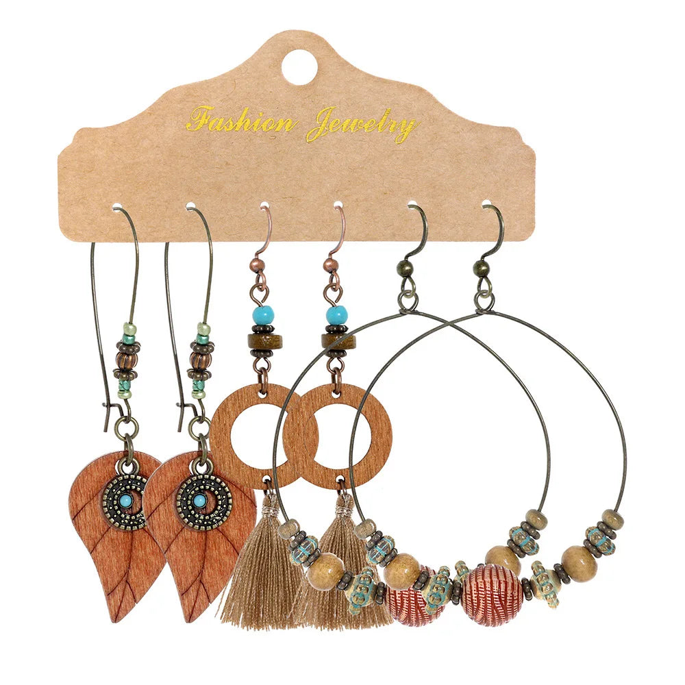 Vintage Ethnic Dangle Hanging Drop Earrings