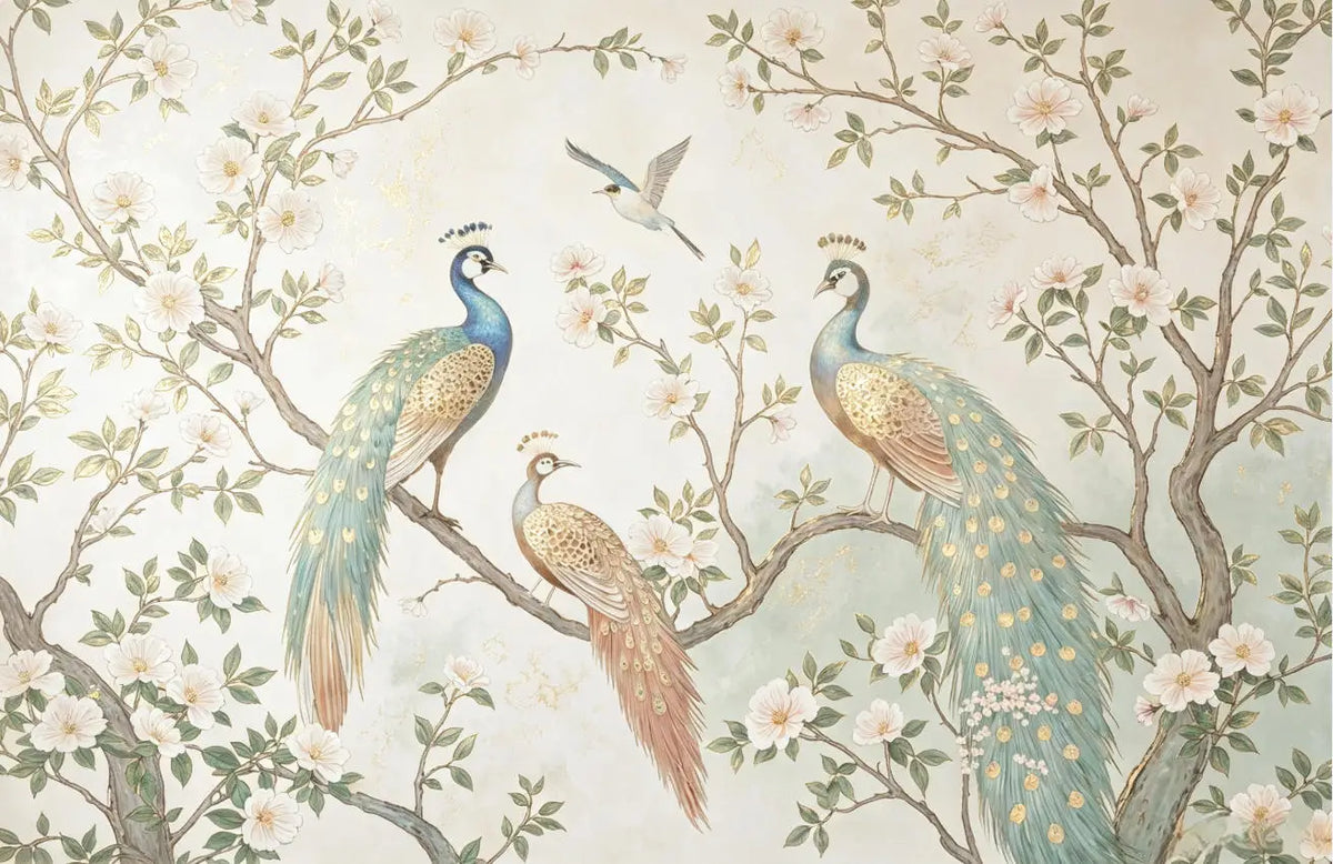 Peacock Mural Wallpaper
