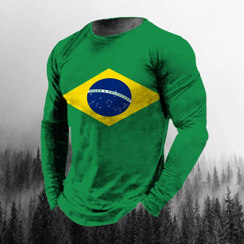 Brazil Flag 3D Print Tee