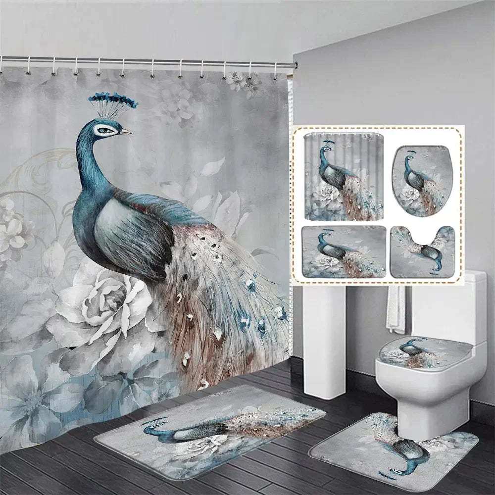 Peacock Bathroom Set