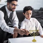 7 Branch Menorah Candle Holder Jerusalem Hanukkah Candle Stand