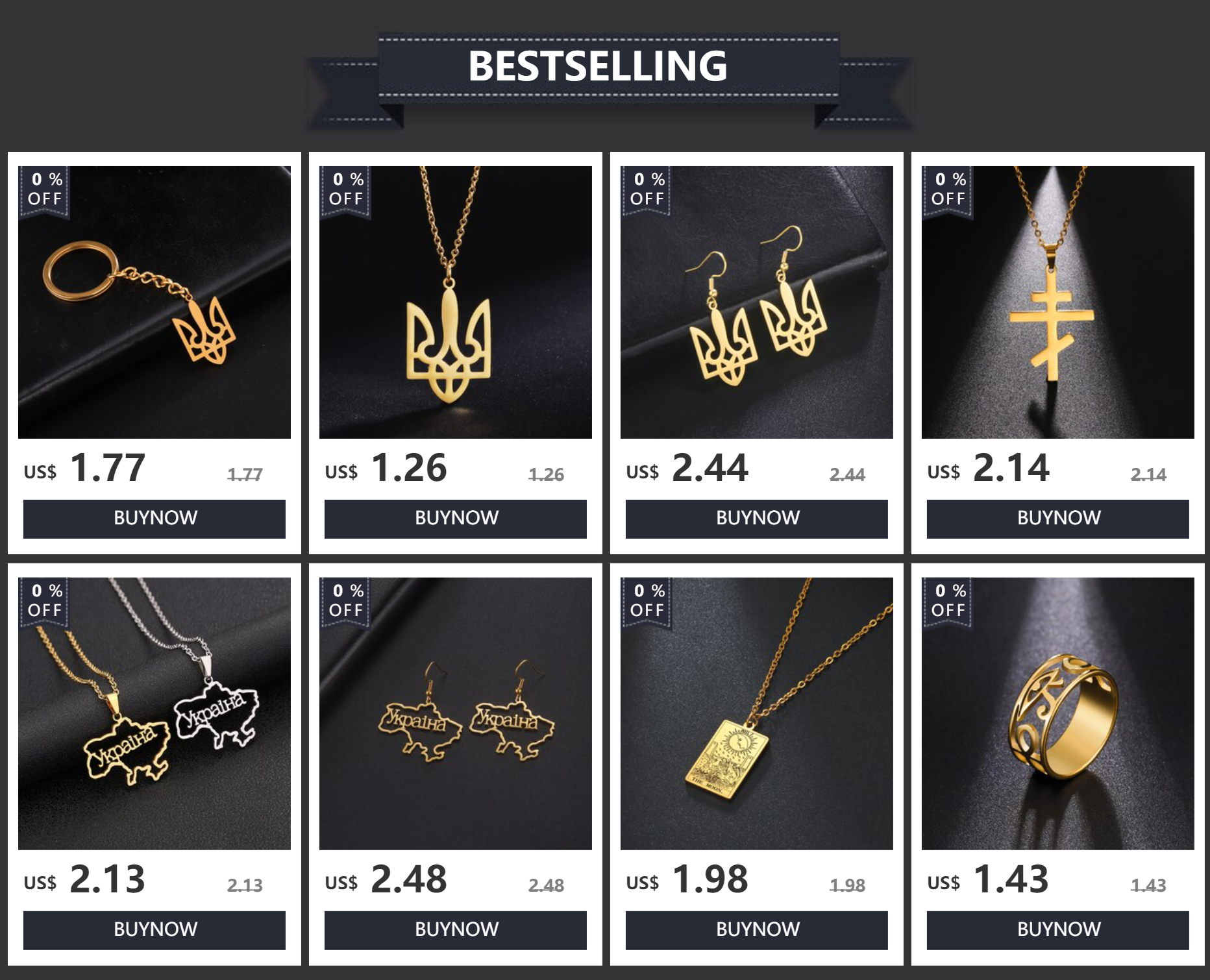 Ukraine Necklace National Symbols